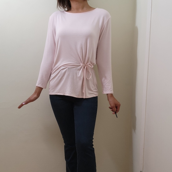 J. Crew Women's size 2 Top Pink Drawstring - Picture 2 of 7